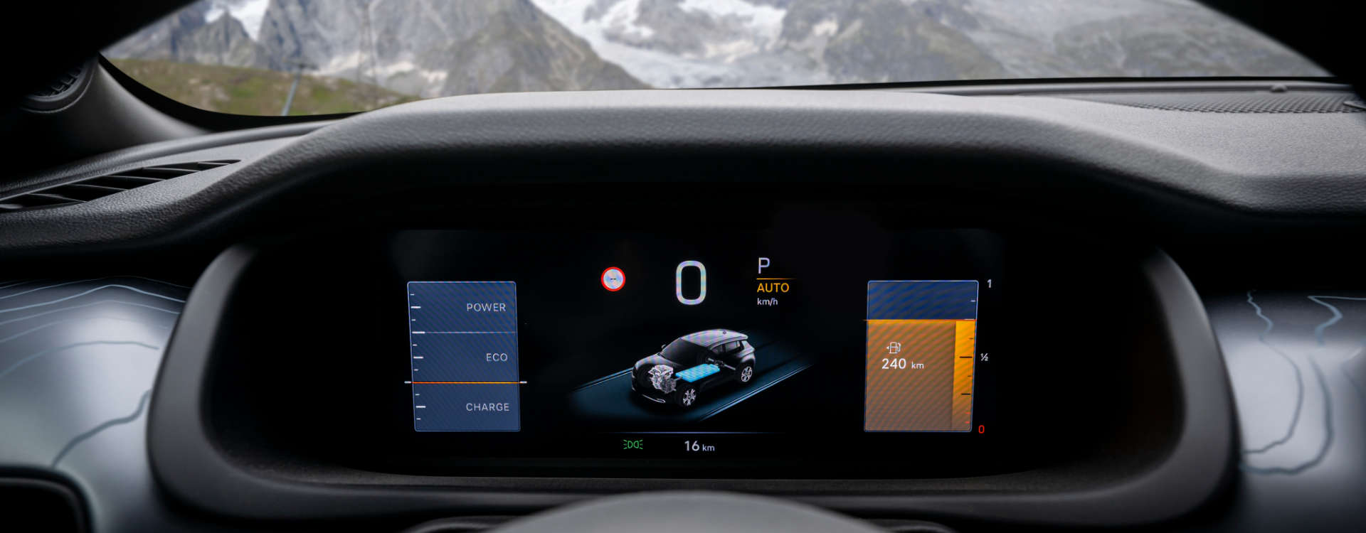 Цифрова панель приладів на Jeep Avenger 4xe The North Face