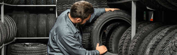 Механік вибирає покришку