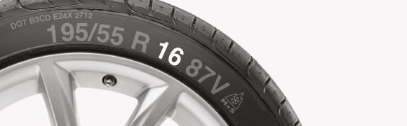 Код діаметру обідка на шині