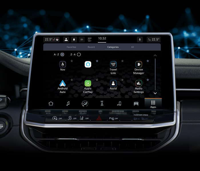 Jeep Compass, салон, система Uconnect