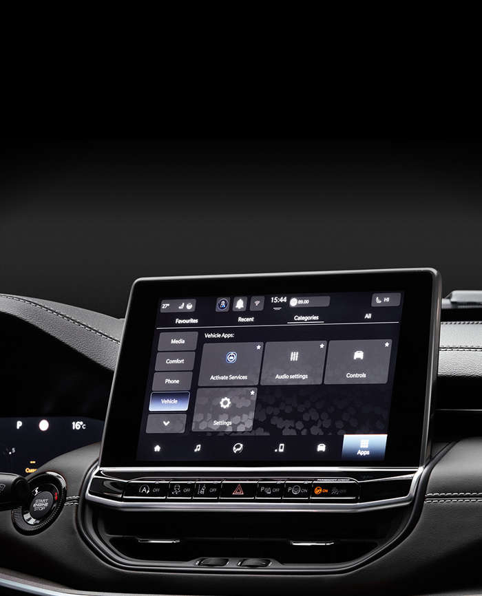 Jeep Compass, салон, система Uconnect
